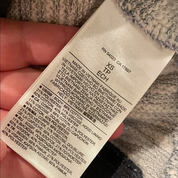 Banana Republic Cross-Over Back Gray Hoodie (XS) - Picture 6 of 6